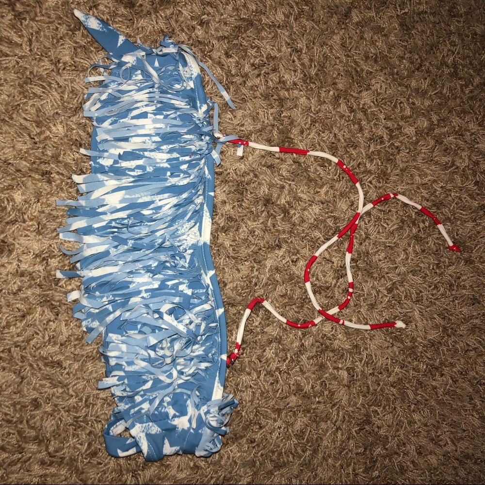 Red white and blues bandeau top